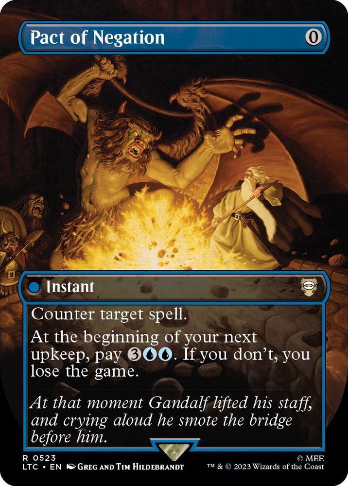 Pact of Negation (Borderless) 523 card from Commander: The Lord of the Rings: Tales of Middle-earth