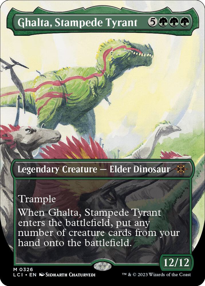 Ghalta, Stampede Tyrant (Borderless) 326 card from The Lost Caverns of Ixalan