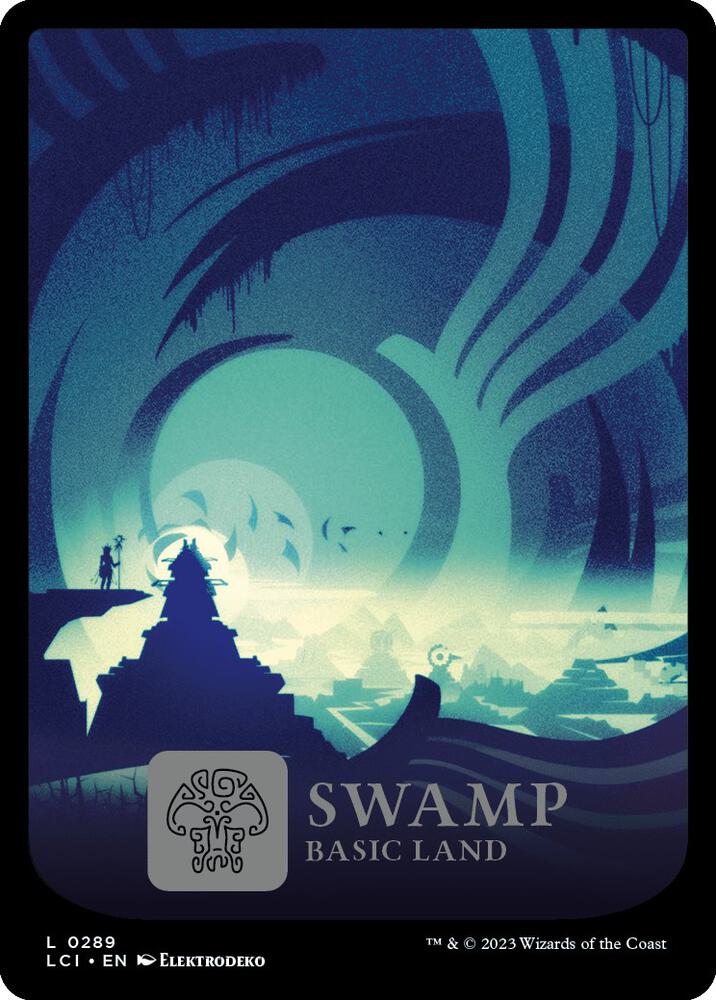Swamp 289 card from The Lost Caverns of Ixalan
