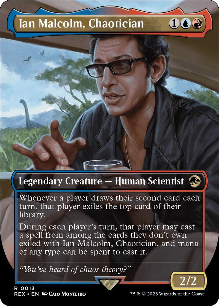 Ian Malcolm, Chaotician (Borderless) 13 card from Universes Beyond: Jurassic World Collection