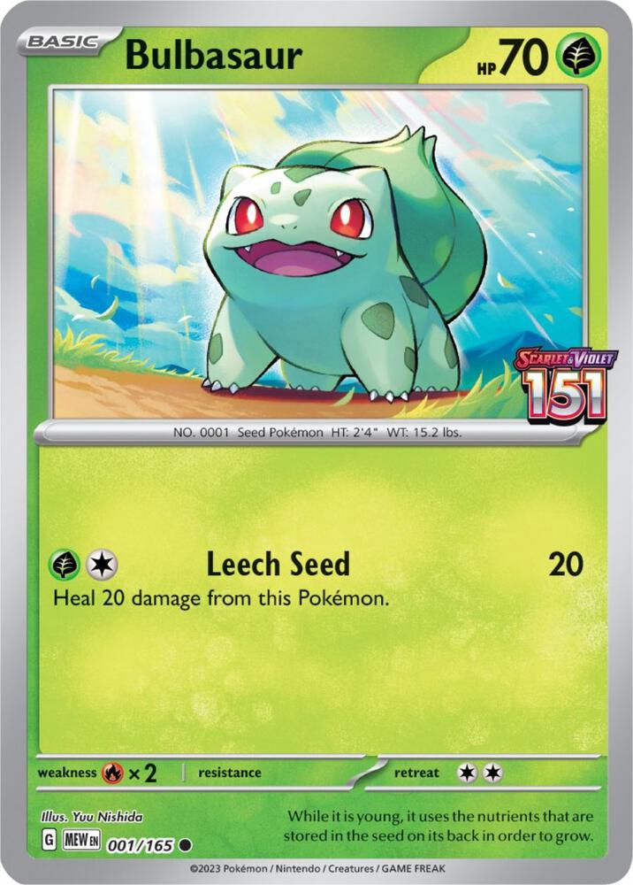 Bulbasaur (Best Buy Exclusive) 001/165 card from Miscellaneous Cards & Products