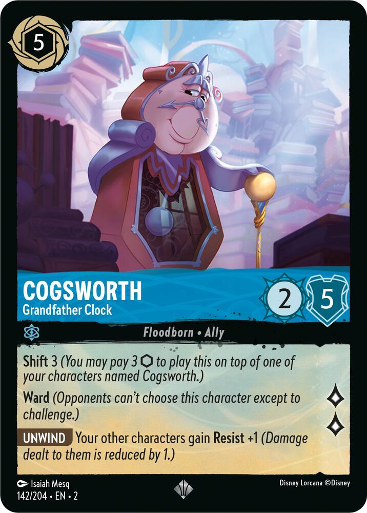 Cogsworth - Grandfather Clock 142/204 card from Rise of the Floodborn