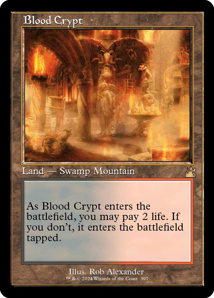 Blood Crypt (Retro Frame) 397 card from Ravnica Remastered