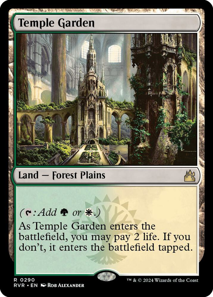Temple Garden 290 card from Ravnica Remastered