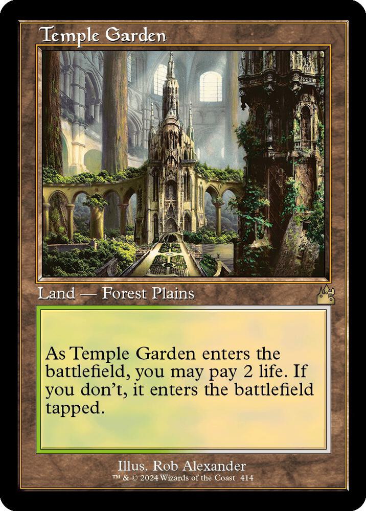 Temple Garden (Retro Frame) 414 card from Ravnica Remastered