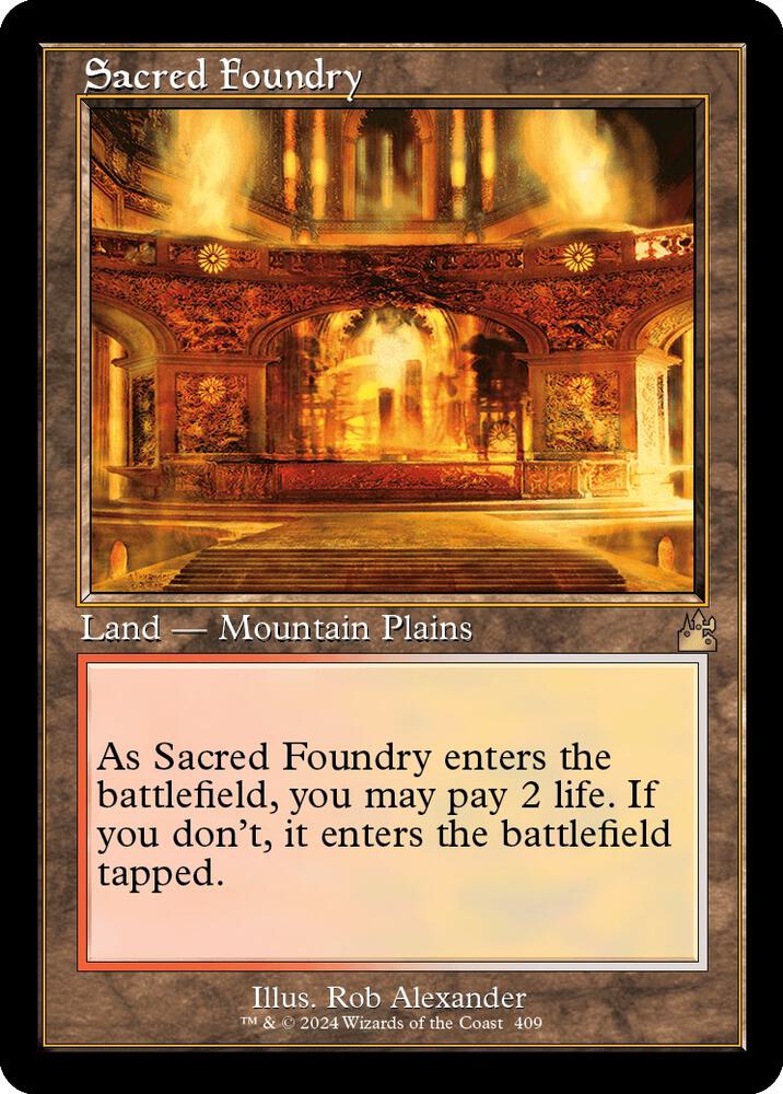 Sacred Foundry (Retro Frame) 409 card from Ravnica Remastered