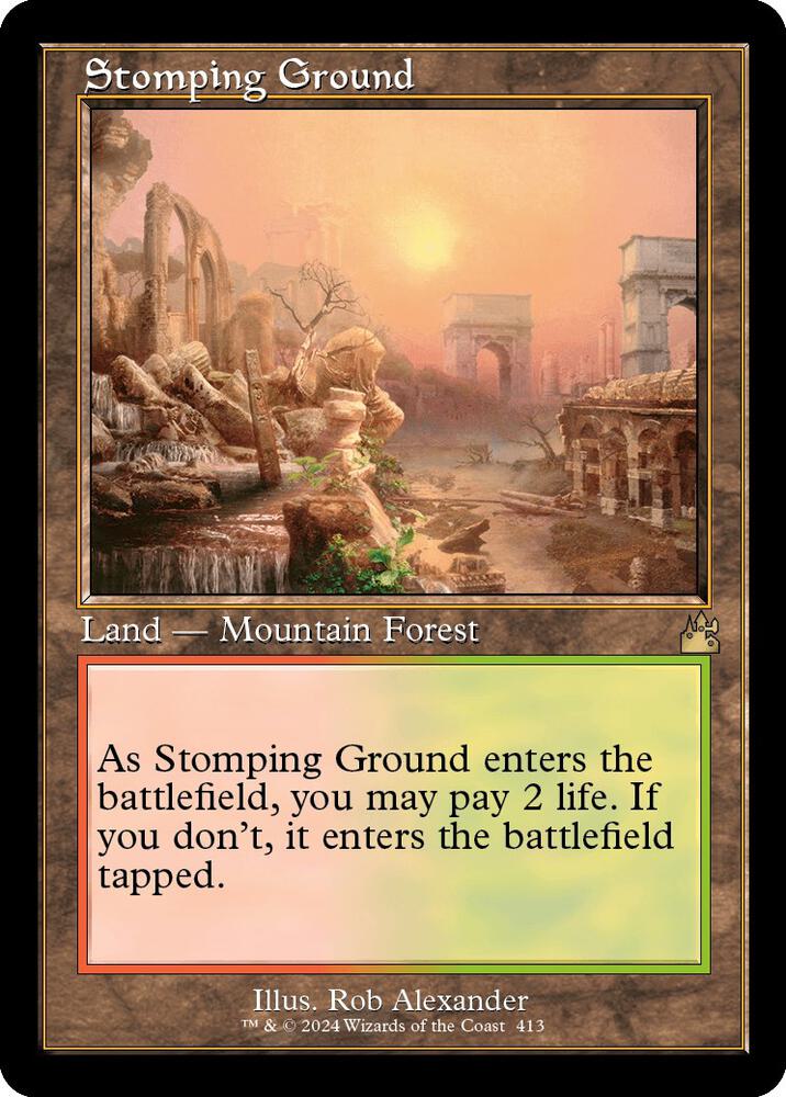 Stomping Ground (Retro Frame) 413 card from Ravnica Remastered