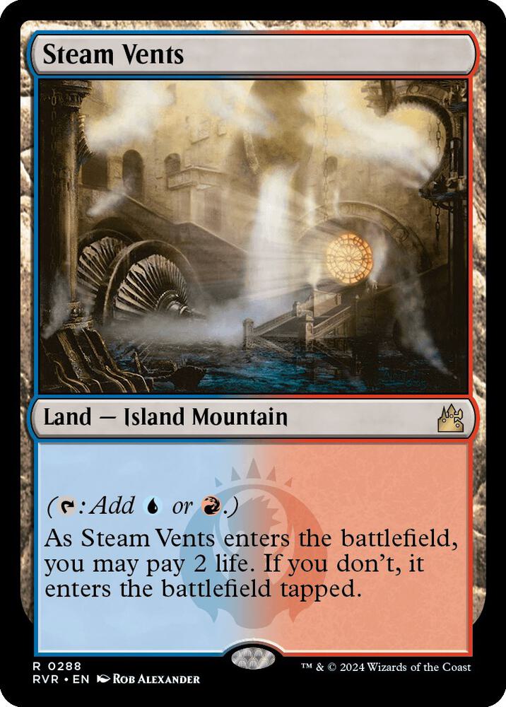 Steam Vents 288 card from Ravnica Remastered