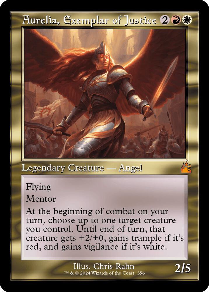 Aurelia, Exemplar of Justice (Retro Frame) 356 card from Ravnica Remastered