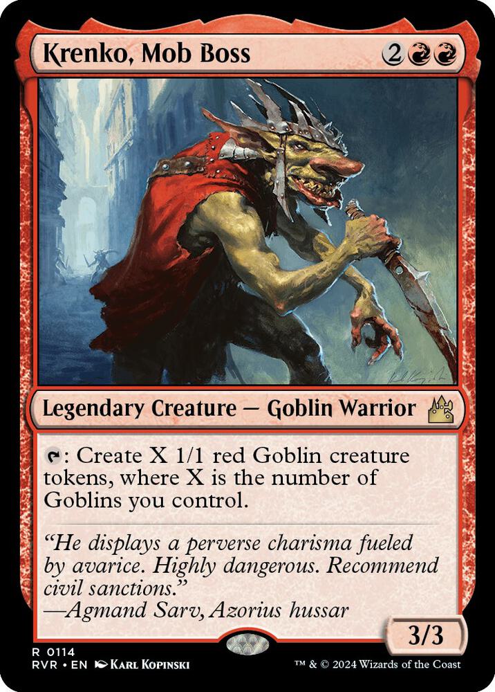 Krenko, Mob Boss 114 card from Ravnica Remastered