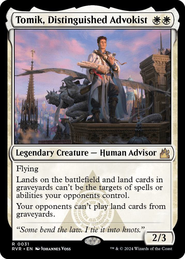 Tomik, Distinguished Advokist 31 card from Ravnica Remastered