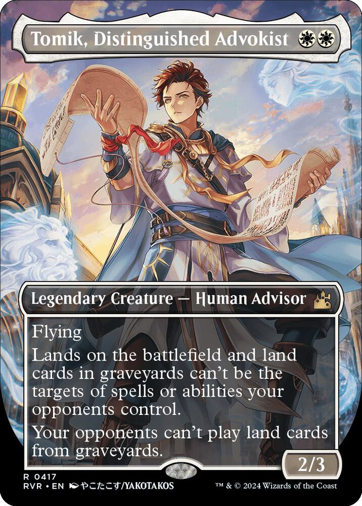 Tomik, Distinguished Advokist (Anime Borderless) 417 card from Ravnica Remastered