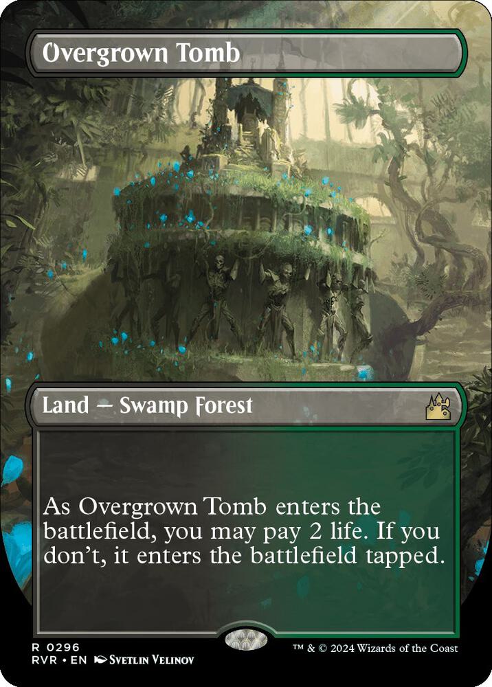Overgrown Tomb (Borderless) 296 card from Ravnica Remastered