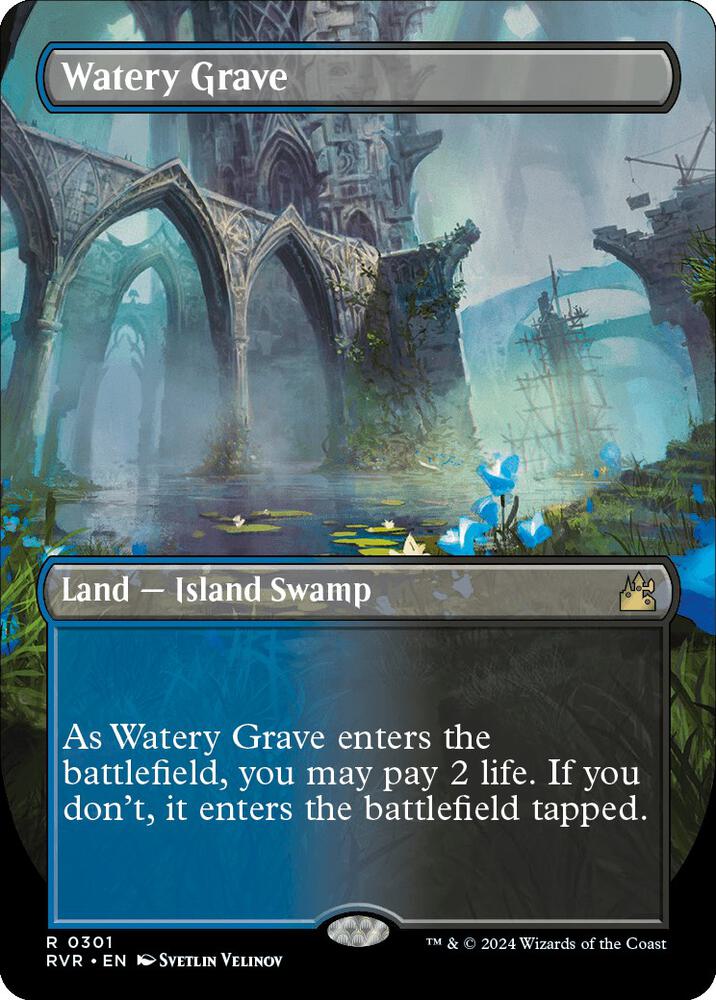 Watery Grave (Borderless) 301 card from Ravnica Remastered