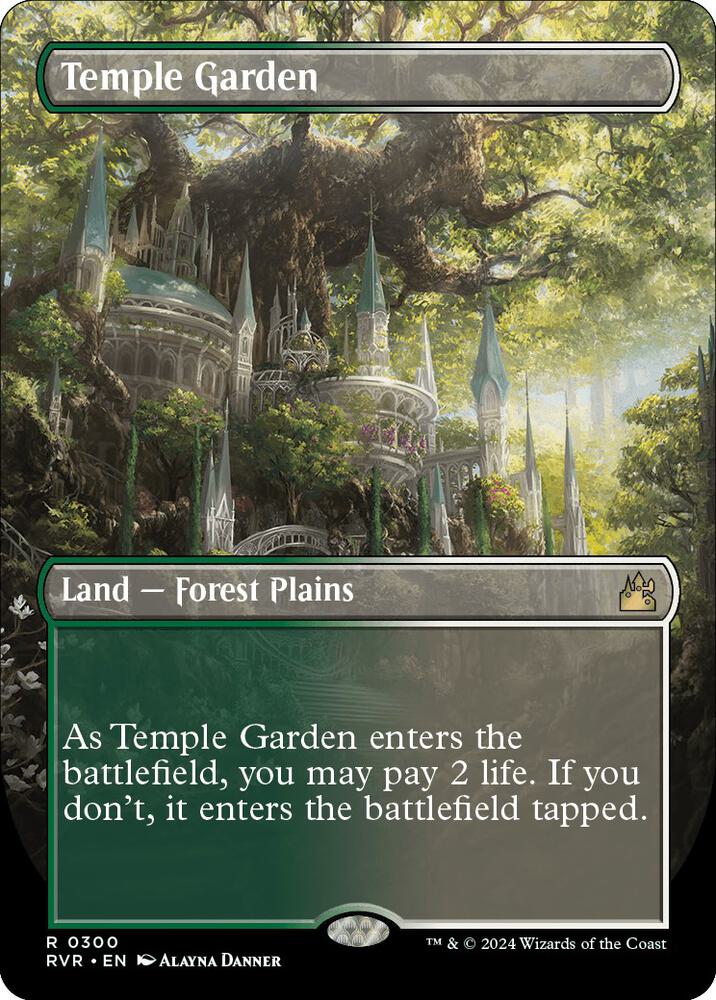 Temple Garden (Borderless) 300 card from Ravnica Remastered