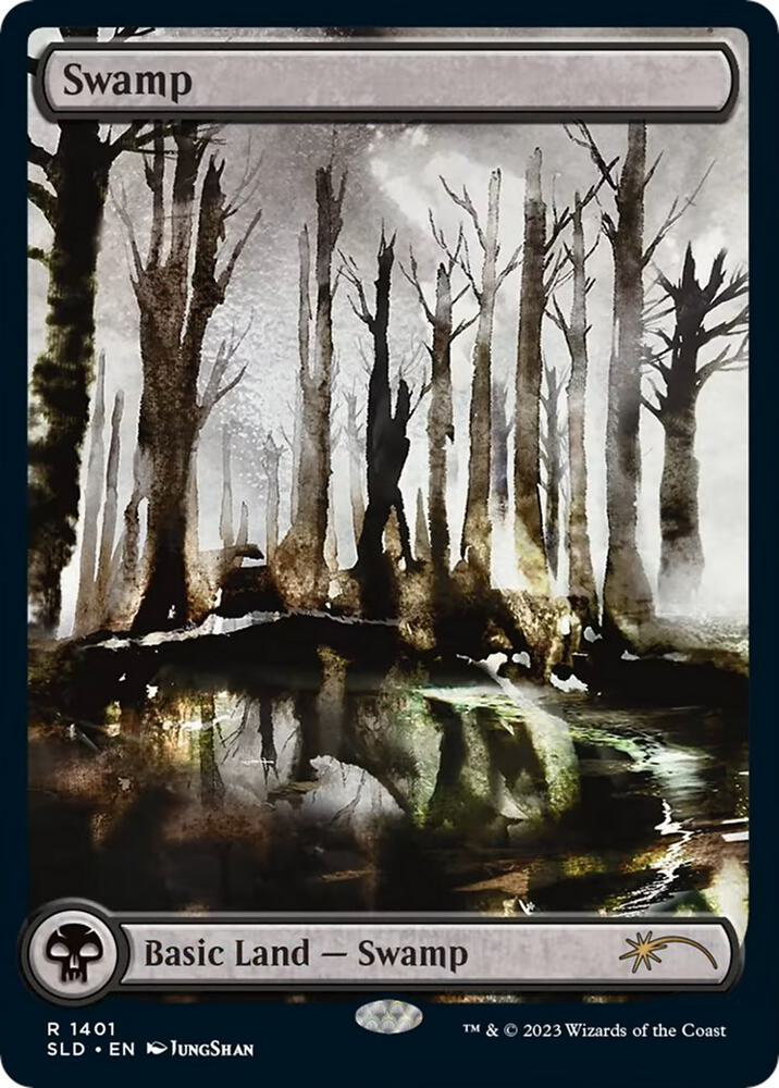 Swamp 1401 card from Secret Lair Drop Series