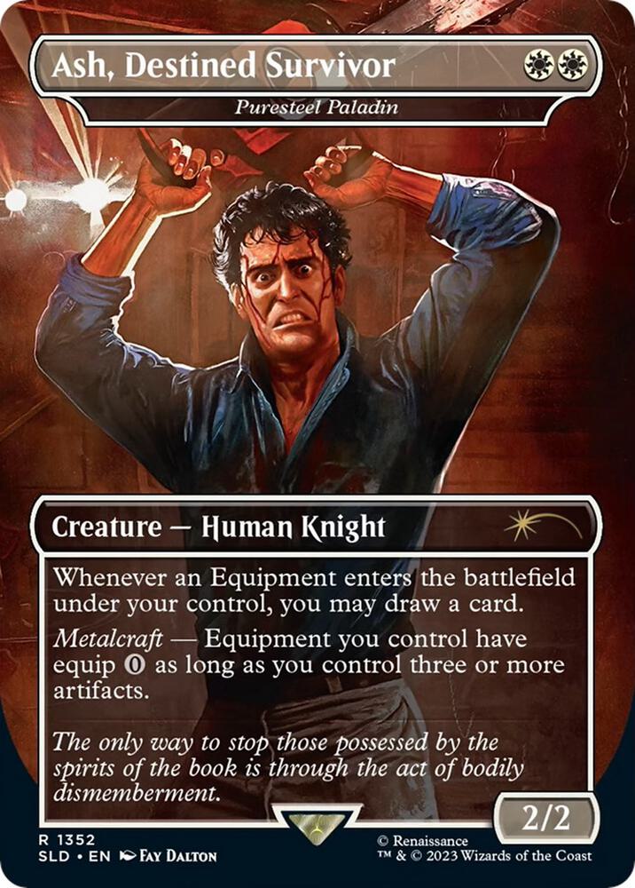 Ash, Destined Survivor - Puresteel Paladin 1352 card from Secret Lair Drop Series
