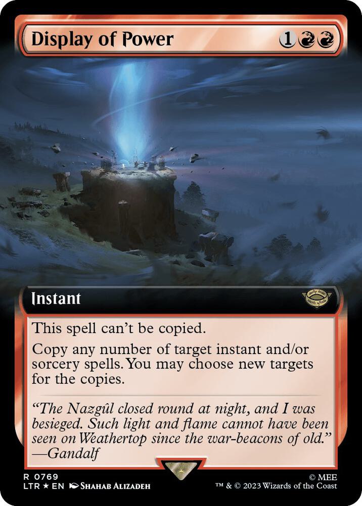 Display of Power (Extended Art) (Surge Foil) 769 card from Universes Beyond: The Lord of the Rings: Tales of Middle-earth