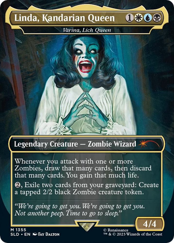 Linda, Kandarian Queen - Varina, Lich Queen 1355 card from Secret Lair Drop Series