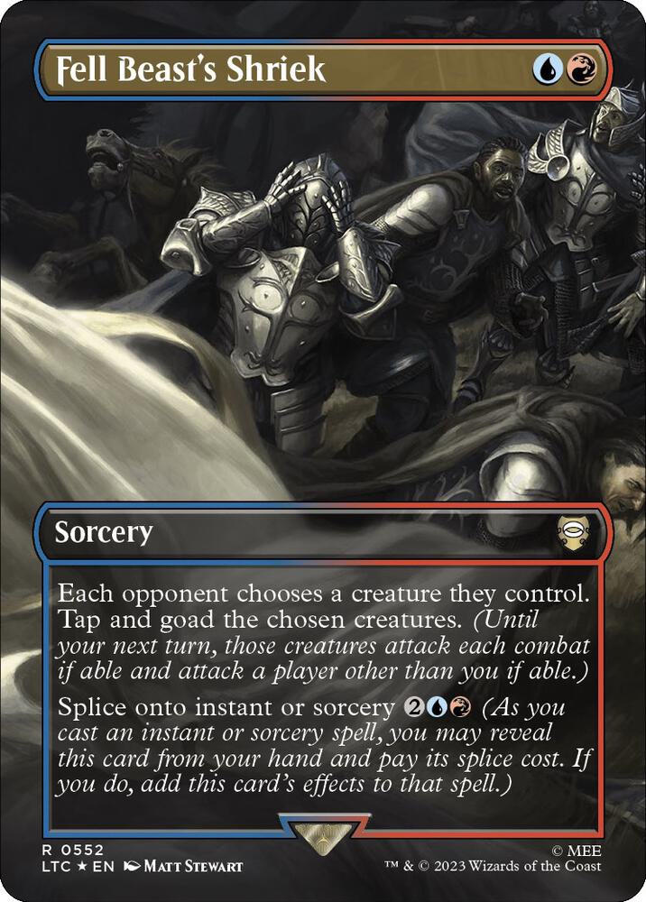 Fell Beast's Shriek (Borderless) (Surge Foil) 552 card from Commander: The Lord of the Rings: Tales of Middle-earth