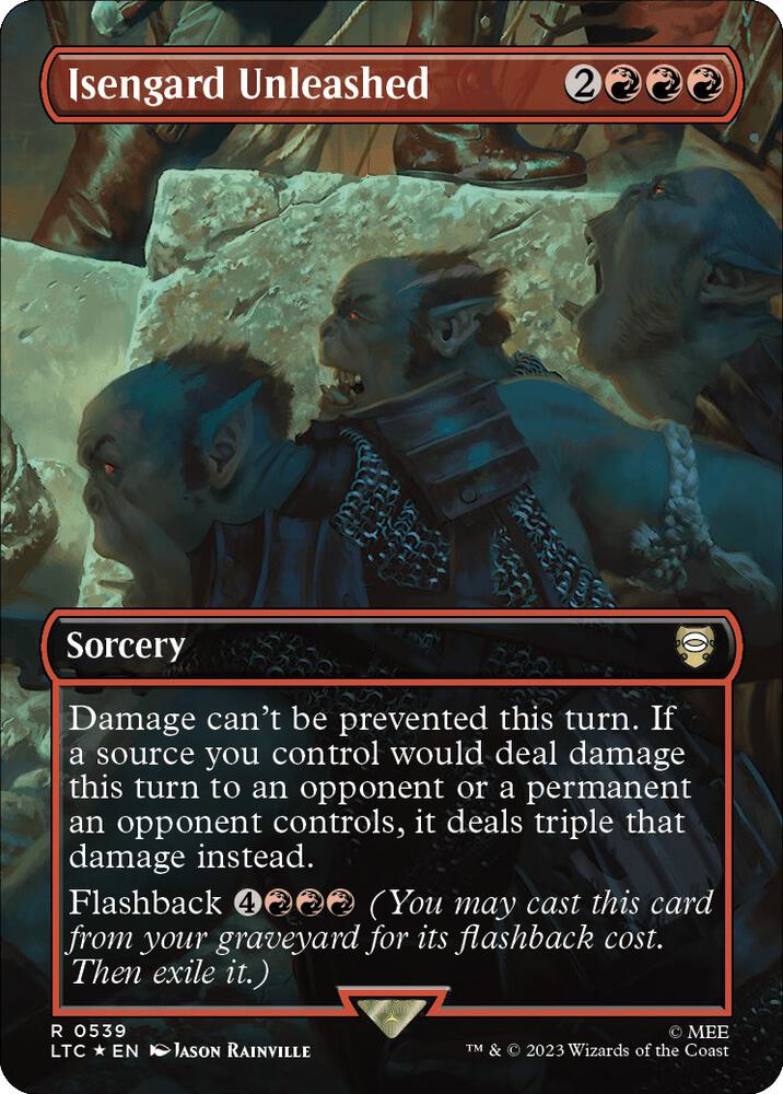Isengard Unleashed (Borderless) (Surge Foil) 539 card from Commander: The Lord of the Rings: Tales of Middle-earth
