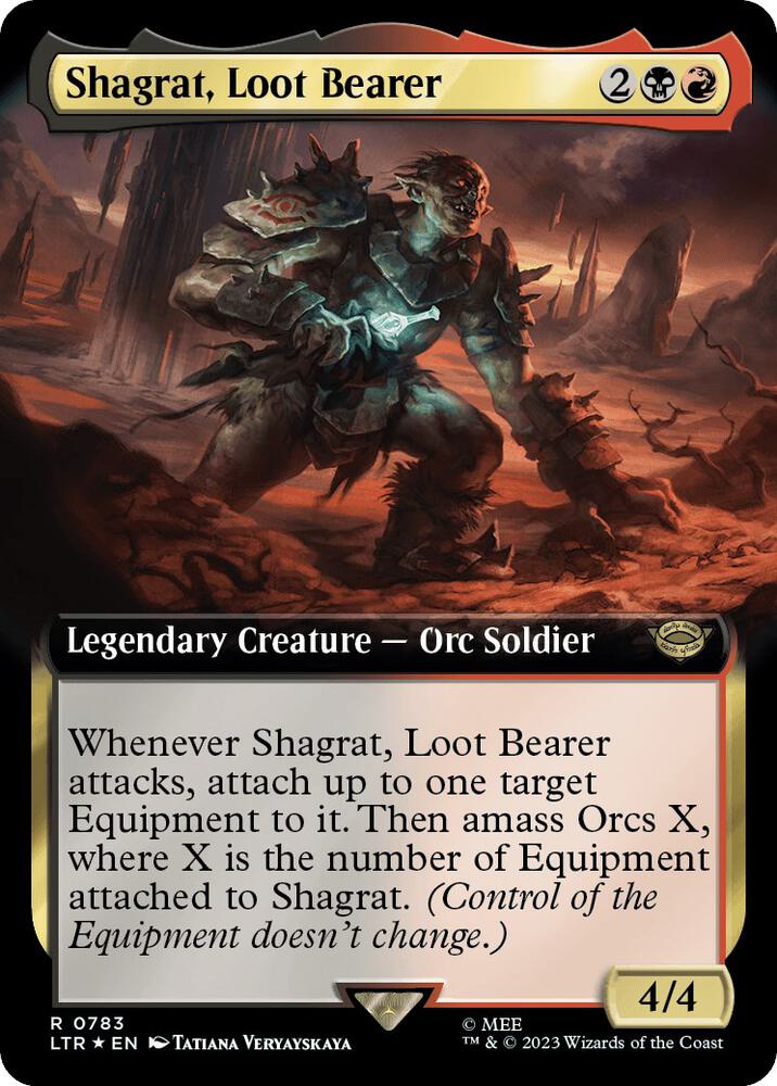 Shagrat, Loot Bearer (Extended Art) (Surge Foil) 783 card from Universes Beyond: The Lord of the Rings: Tales of Middle-earth