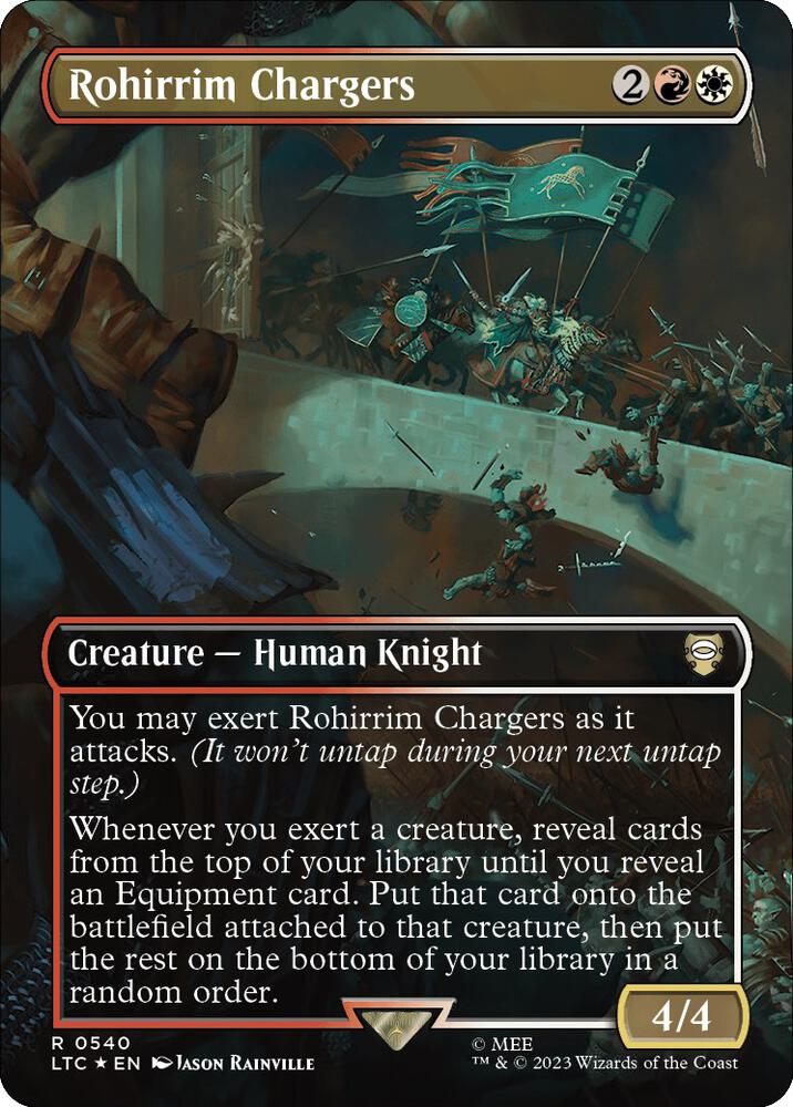Rohirrim Chargers (Borderless) (Surge Foil) 540 card from Commander: The Lord of the Rings: Tales of Middle-earth