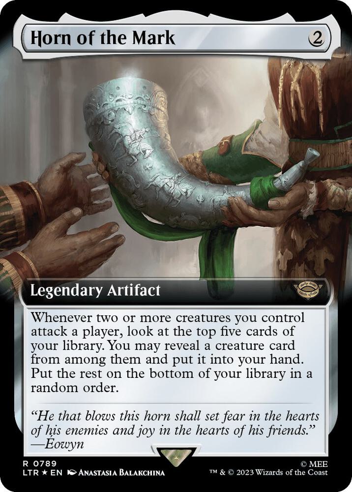 Horn of the Mark (Extended Art) (Surge Foil) 789 card from Universes Beyond: The Lord of the Rings: Tales of Middle-earth