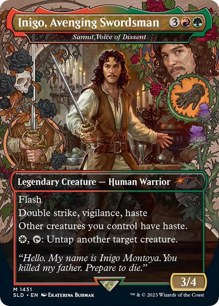 Inigo, Avenging Swordsman - Samut, Voice of Dissent 1451 card from Secret Lair Drop Series