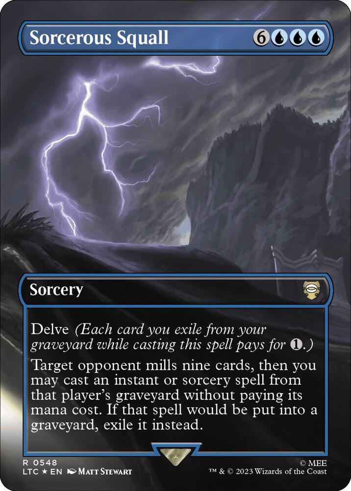 Sorcerous Squall (Borderless) (Surge Foil) 548 card from Commander: The Lord of the Rings: Tales of Middle-earth