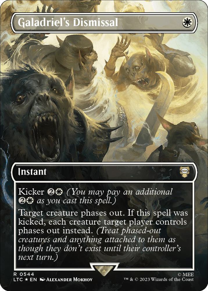 Galadriel's Dismissal (Borderless) (Surge Foil) 544 card from Commander: The Lord of the Rings: Tales of Middle-earth