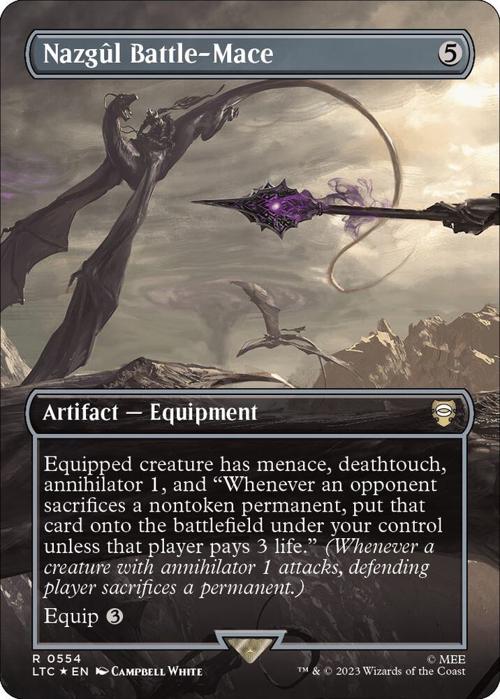 Nazgul Battle-Mace (Borderless) (Surge Foil) 554 card from Commander: The Lord of the Rings: Tales of Middle-earth