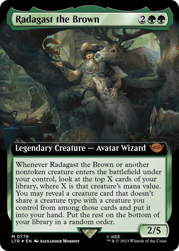 Radagast the Brown (Extended Art) (Surge Foil) 776 card from Universes Beyond: The Lord of the Rings: Tales of Middle-earth