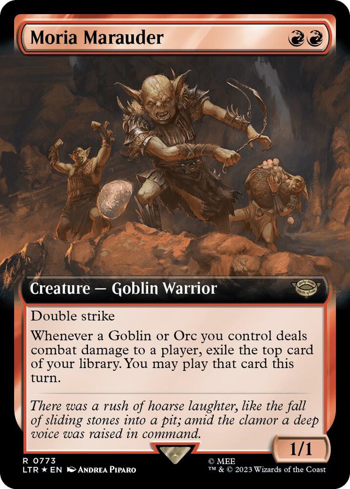 Moria Marauder (Extended Art) (Surge Foil) 773 card from Universes Beyond: The Lord of the Rings: Tales of Middle-earth