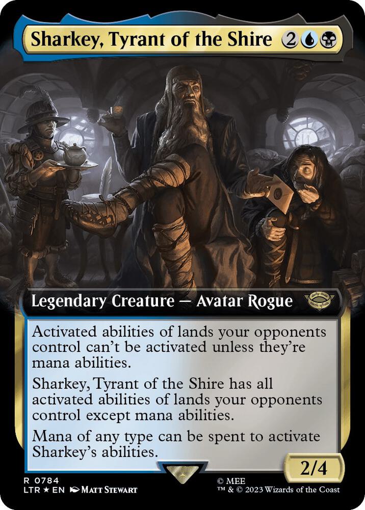 Sharkey, Tyrant of the Shire (Extended Art) (Surge Foil) 784 card from Universes Beyond: The Lord of the Rings: Tales of Middle-earth