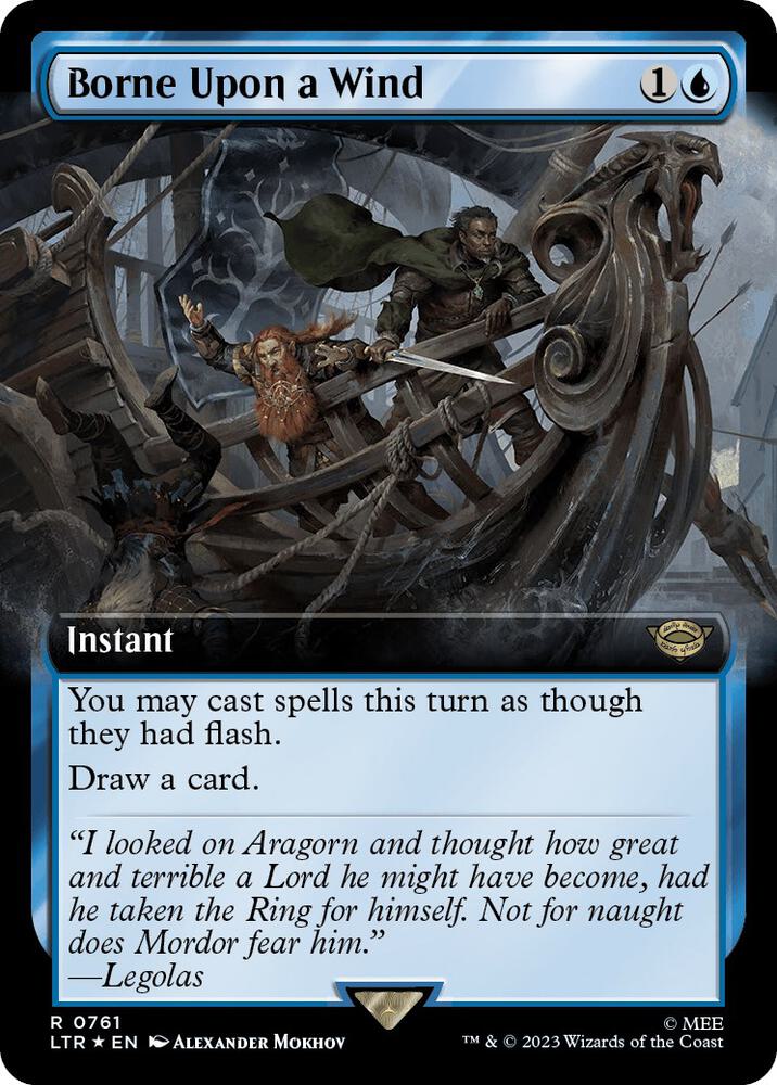 Borne Upon a Wind (Extended Art) (Surge Foil) 761 card from Universes Beyond: The Lord of the Rings: Tales of Middle-earth