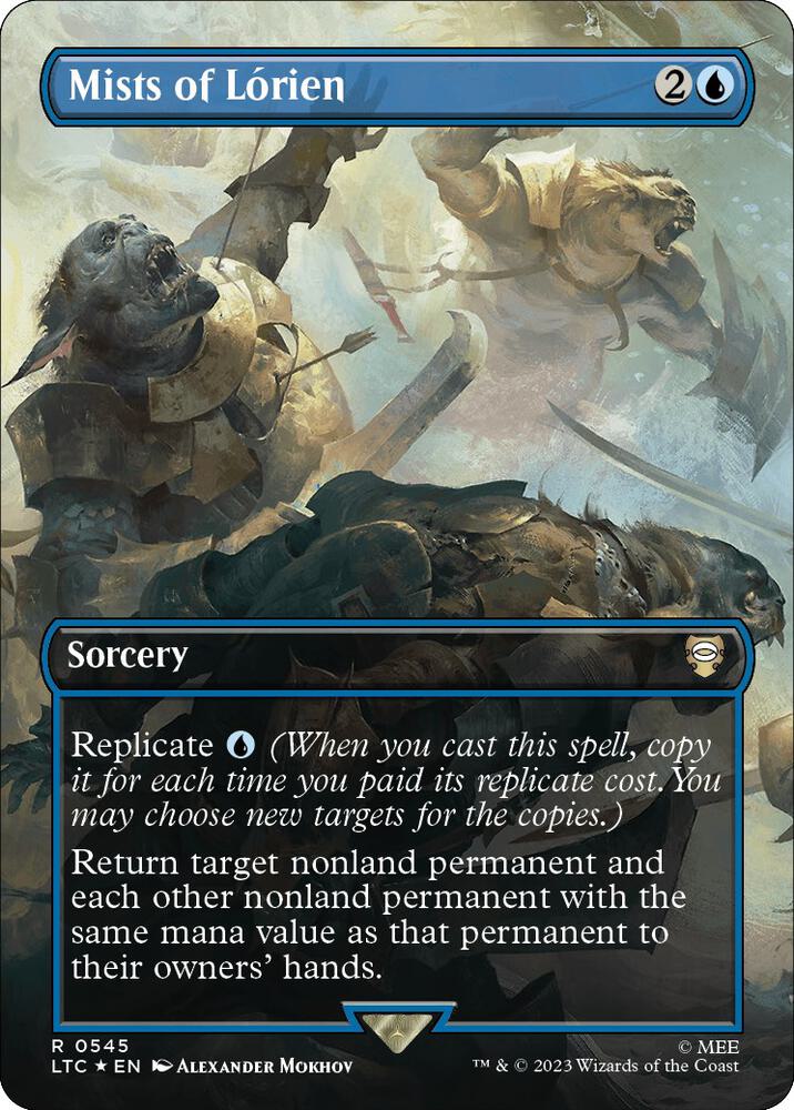 Mists of Lorien (Borderless) (Surge Foil) 545 card from Commander: The Lord of the Rings: Tales of Middle-earth