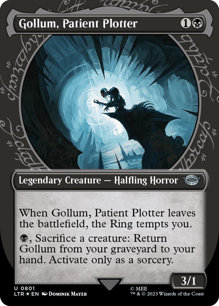 Gollum, Patient Plotter (Showcase) (Surge Foil) 801 card from Universes Beyond: The Lord of the Rings: Tales of Middle-earth