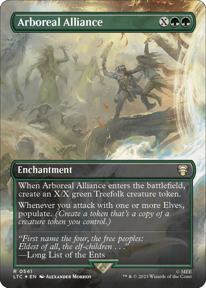 Arboreal Alliance (Borderless) (Surge Foil) 541 card from Commander: The Lord of the Rings: Tales of Middle-earth