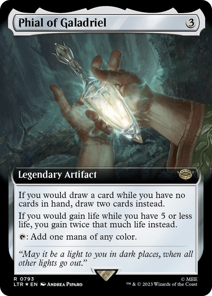 Phial of Galadriel (Extended Art) (Surge Foil) 793 card from Universes Beyond: The Lord of the Rings: Tales of Middle-earth