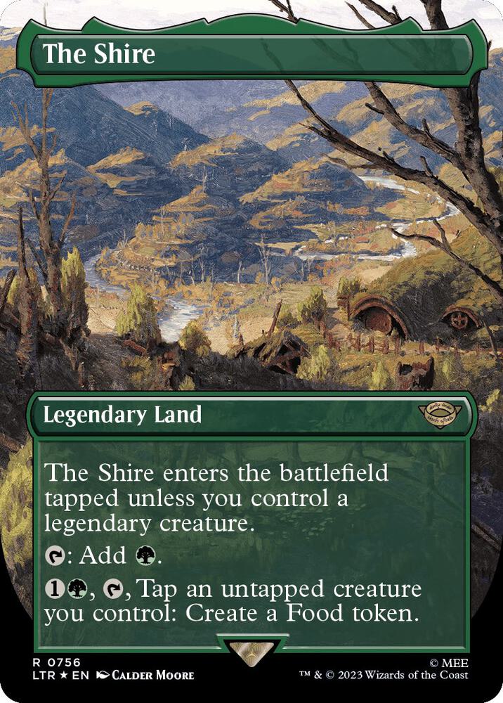 The Shire (Borderless) (Surge Foil) 756 card from Universes Beyond: The Lord of the Rings: Tales of Middle-earth