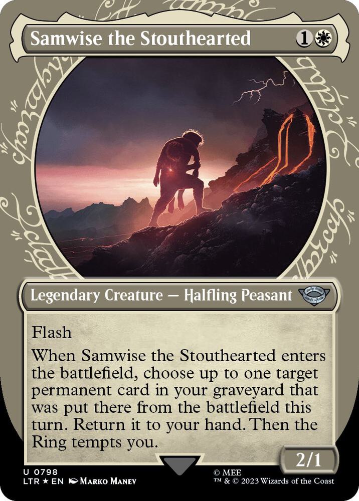 Samwise the Stouthearted (Showcase) (Surge Foil) 798 card from Universes Beyond: The Lord of the Rings: Tales of Middle-earth