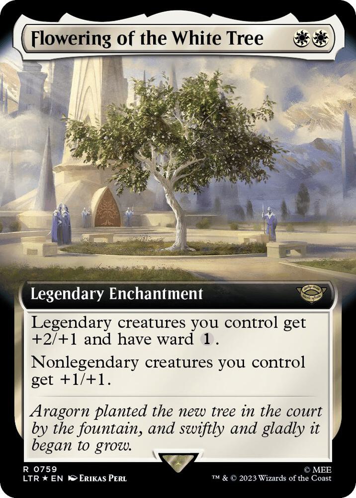 Flowering of the White Tree (Extended Art) (Surge Foil) 759 card from Universes Beyond: The Lord of the Rings: Tales of Middle-earth