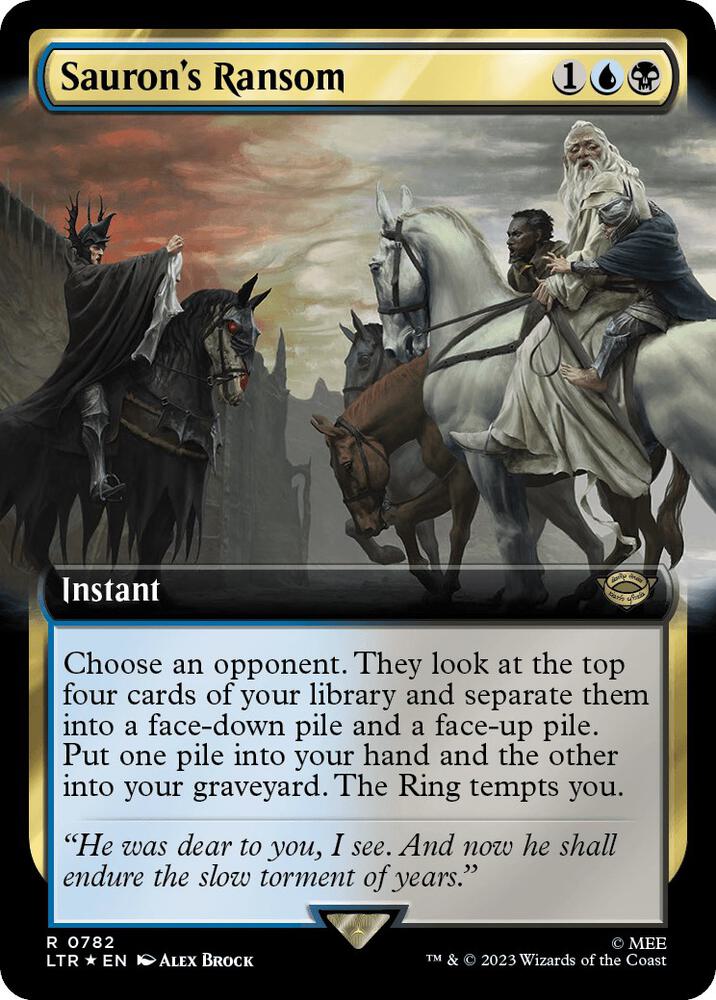 Sauron's Ransom (Extended Art) (Surge Foil) 782 card from Universes Beyond: The Lord of the Rings: Tales of Middle-earth