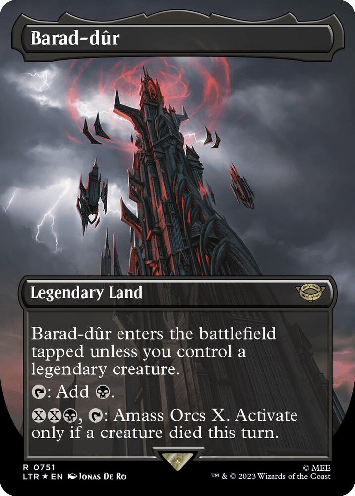 Barad-dur (Borderless) (Surge Foil) 751 card from Universes Beyond: The Lord of the Rings: Tales of Middle-earth