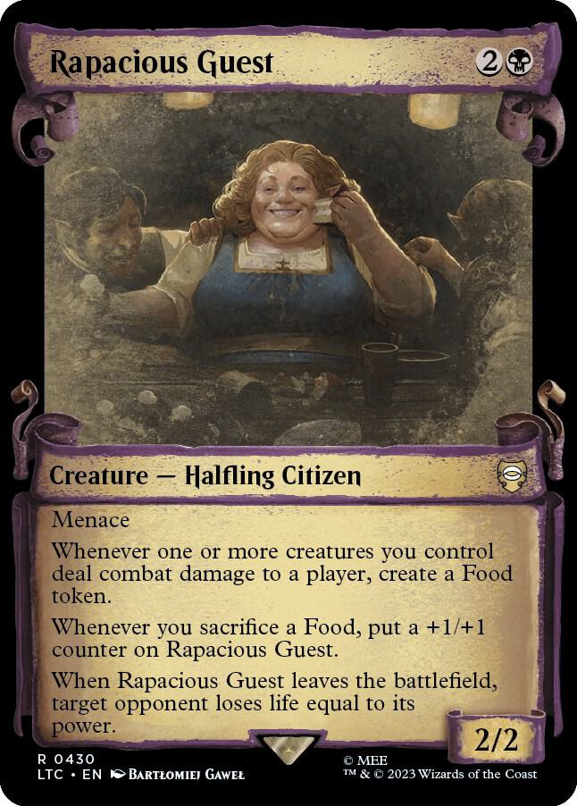Rapacious Guest (Showcase Scrolls) 430 card from Commander: The Lord of the Rings: Tales of Middle-earth