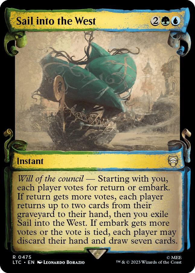 Sail into the West (Showcase Scrolls) 475 card from Commander: The Lord of the Rings: Tales of Middle-earth