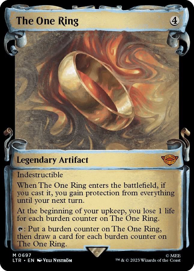 The One Ring (Showcase Scrolls) 697 card from Universes Beyond: The Lord of the Rings: Tales of Middle-earth