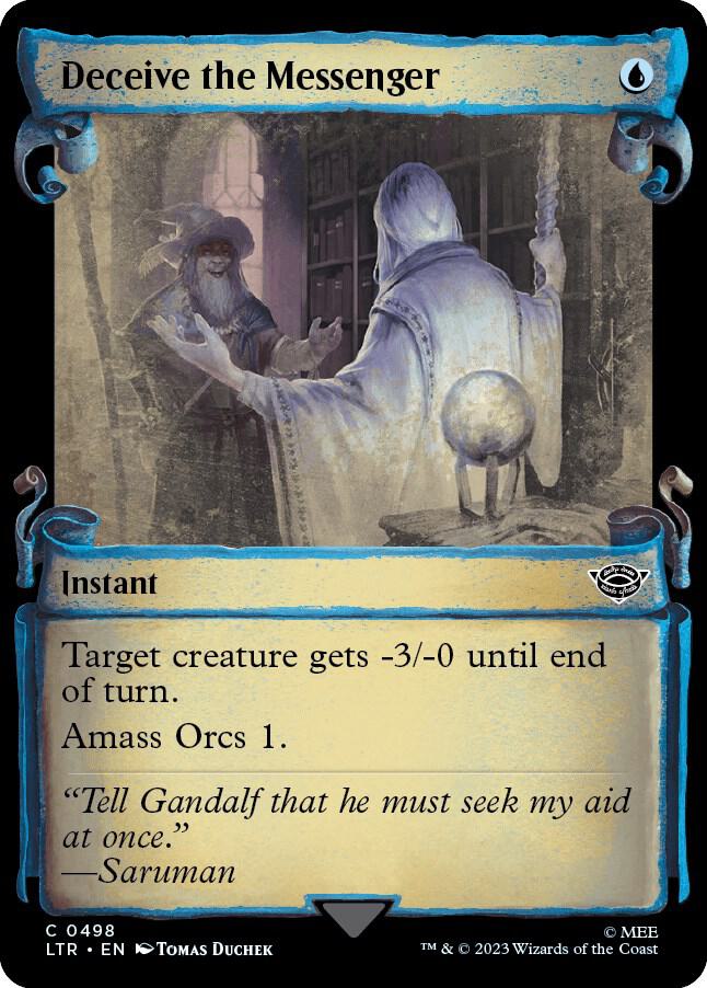 Deceive the Messenger (Showcase Scrolls) 498 card from Universes Beyond: The Lord of the Rings: Tales of Middle-earth