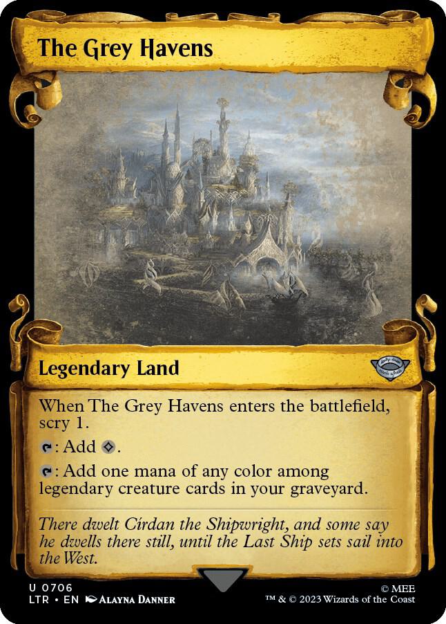 The Grey Havens (Showcase Scrolls) 706 card from Universes Beyond: The Lord of the Rings: Tales of Middle-earth
